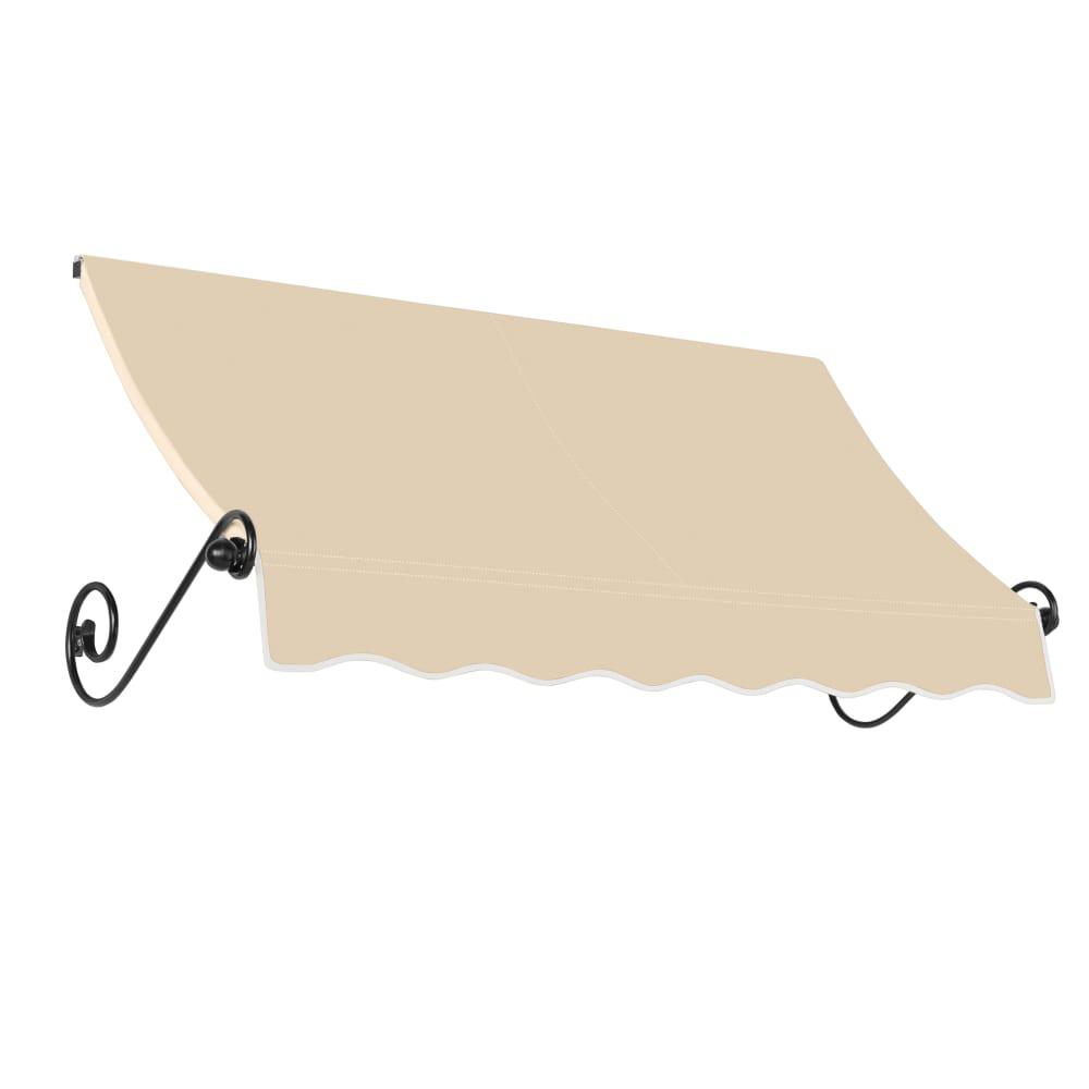 Awntech 6.375 ft Charleston Fixed Awning Acrylic Fabric, Tan. Picture 1