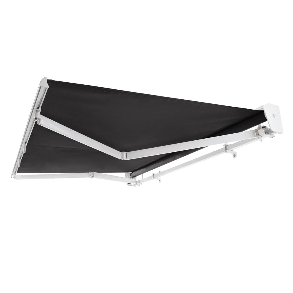 8' x 6.5' Destin Manual Manual Patio Retractable Awning Acrylic Fabric, Black. Picture 7