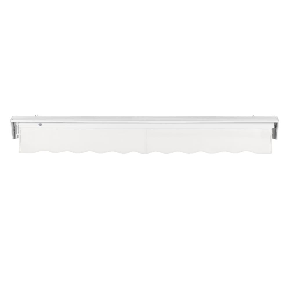 8' x 6.5' Destin Manual Manual Patio Retractable Awning Acrylic Fabric, White. Picture 4
