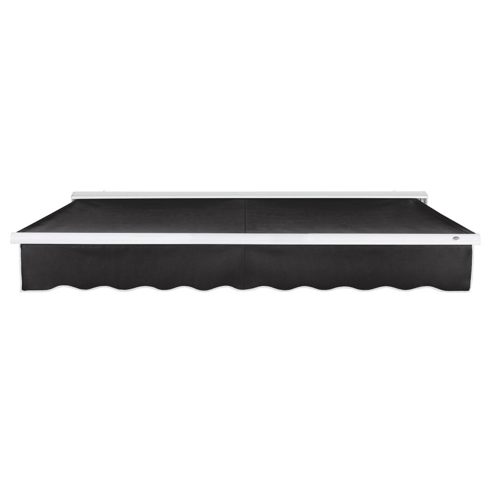 8' x 6.5' Destin Manual Manual Patio Retractable Awning Acrylic Fabric, Black. Picture 3
