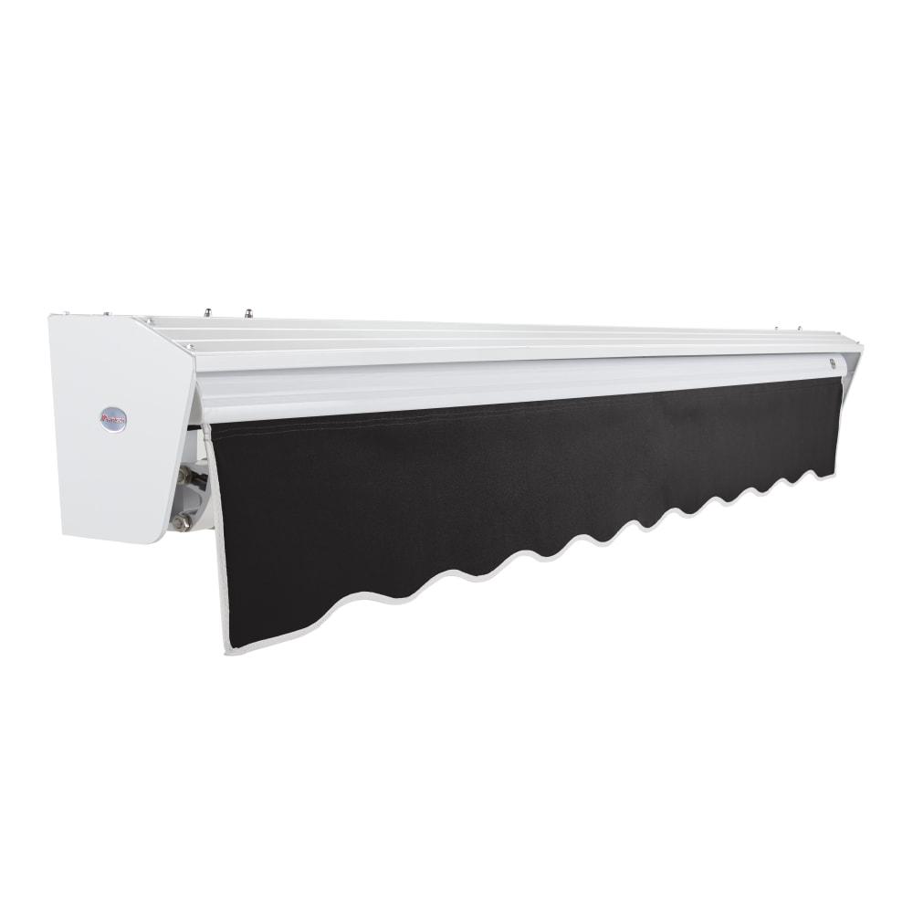 8' x 6.5' Destin Manual Manual Patio Retractable Awning Acrylic Fabric, Black. Picture 2