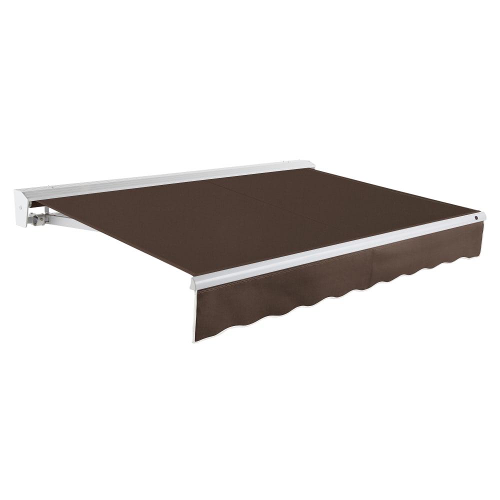 12' x 10' Destin Right Motor Right Motorized Patio Retractable Awning, Brown. Picture 1