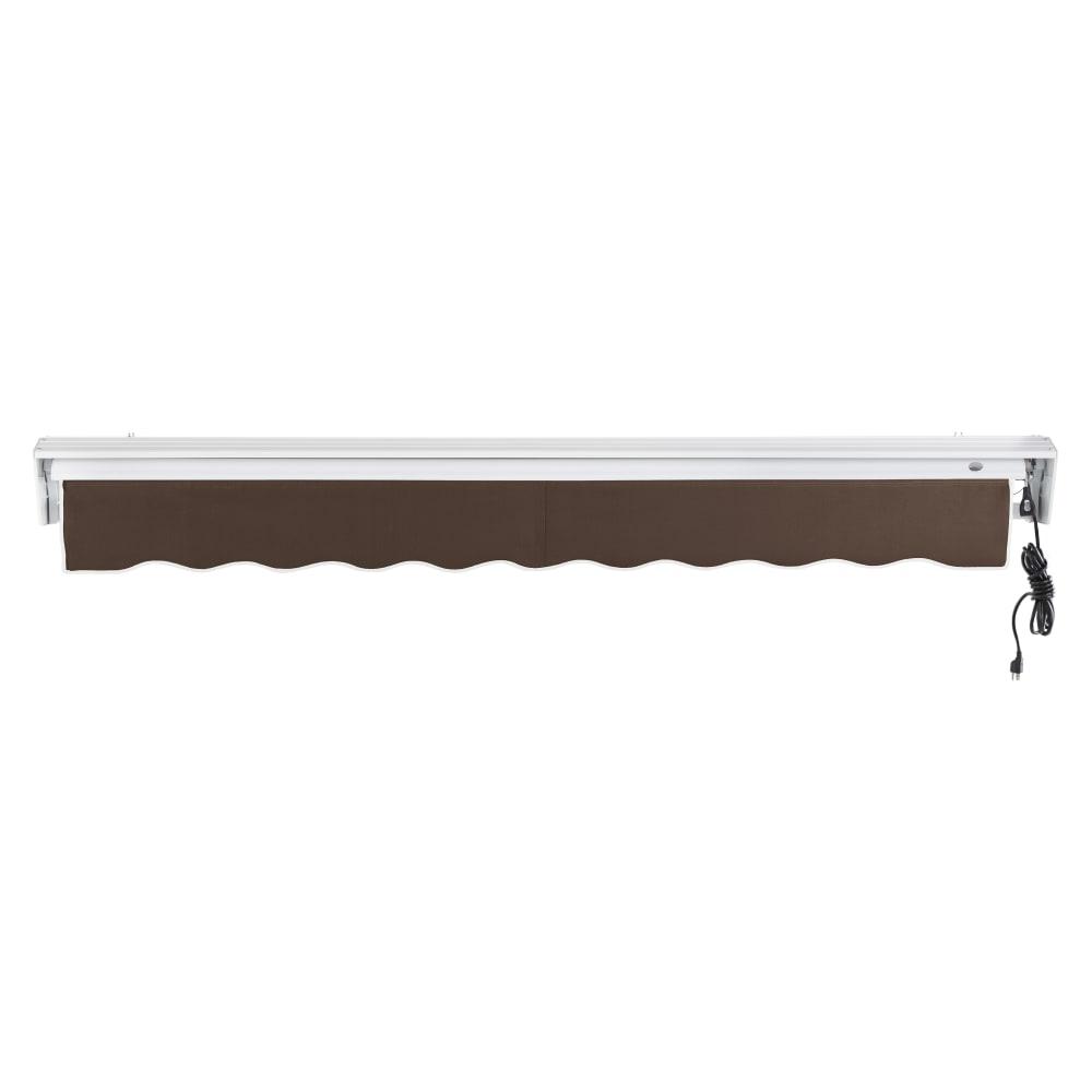 8' x 6.5' Destin Right Motor Right Motorized Patio Retractable Awning, Brown. Picture 4