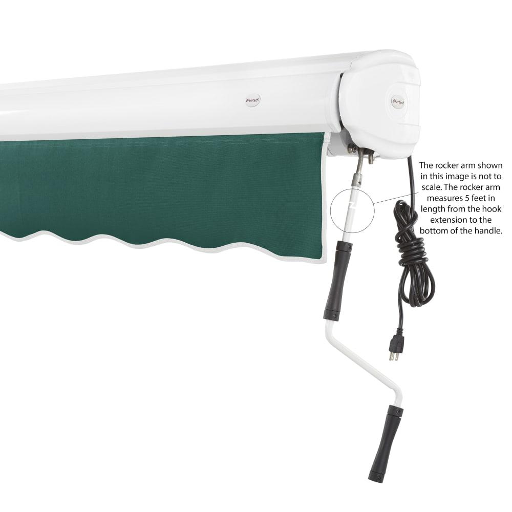 8' x 6.5' Full Cassette Right Motorized Patio Retractable Awning, Forest. Picture 6