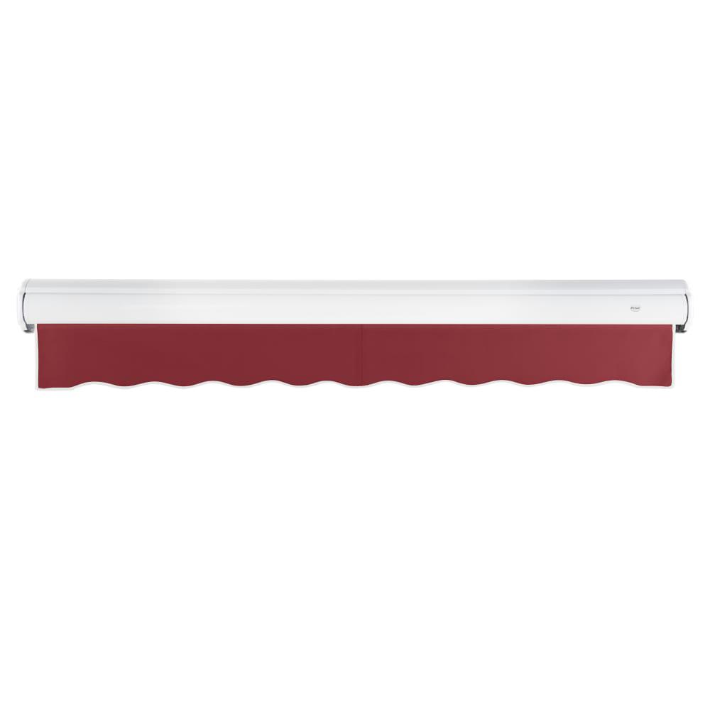 10' x 8' Full Cassette Manual Patio Retractable Awning Acrylic Fabric, Burgundy. Picture 4