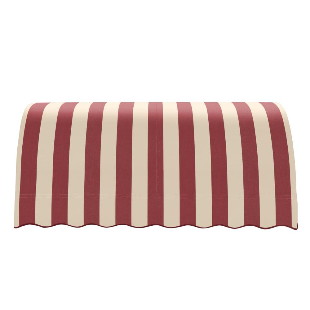 Awntech 8.375 ft Savannah Fixed Awning Acrylic Fabric, Burgundy/Tan Stripe. Picture 2