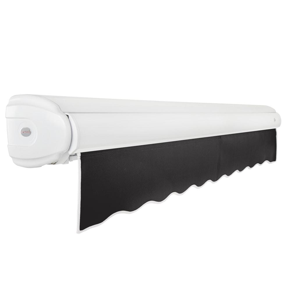 14' x 10' Full Cassette Right Motorized Patio Retractable Awning, Black. Picture 2