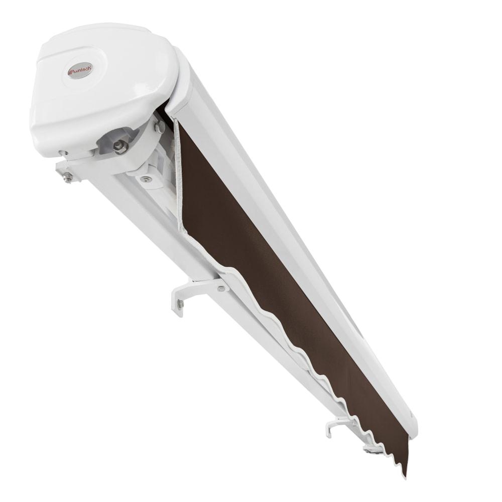 10' x 8' Full Cassette Right Motorized Patio Retractable Awning, Brown. Picture 5