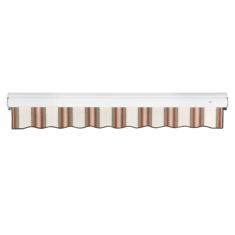 Full Cassette Manual Patio Retractable Awning, Brown/Tan/Terracotta Multi. Picture 4