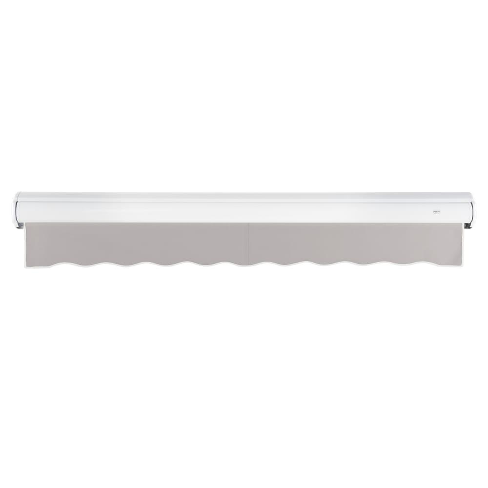 10' x 8' Full Cassette Manual Patio Retractable Awning Acrylic Fabric, Gray. Picture 4