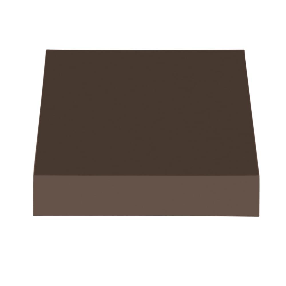 Awntech 3.375 ft New Yorker Fixed Awning Acrylic Fabric, Brown. Picture 2