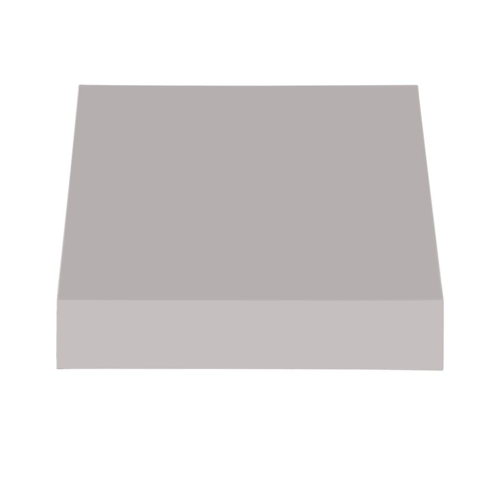 Awntech 3.375 ft New Yorker Fixed Awning Acrylic Fabric, Gray. Picture 2