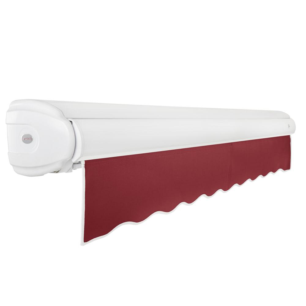 12' x 10' Full Cassette Right Motorized Patio Retractable Awning, Burgundy. Picture 2