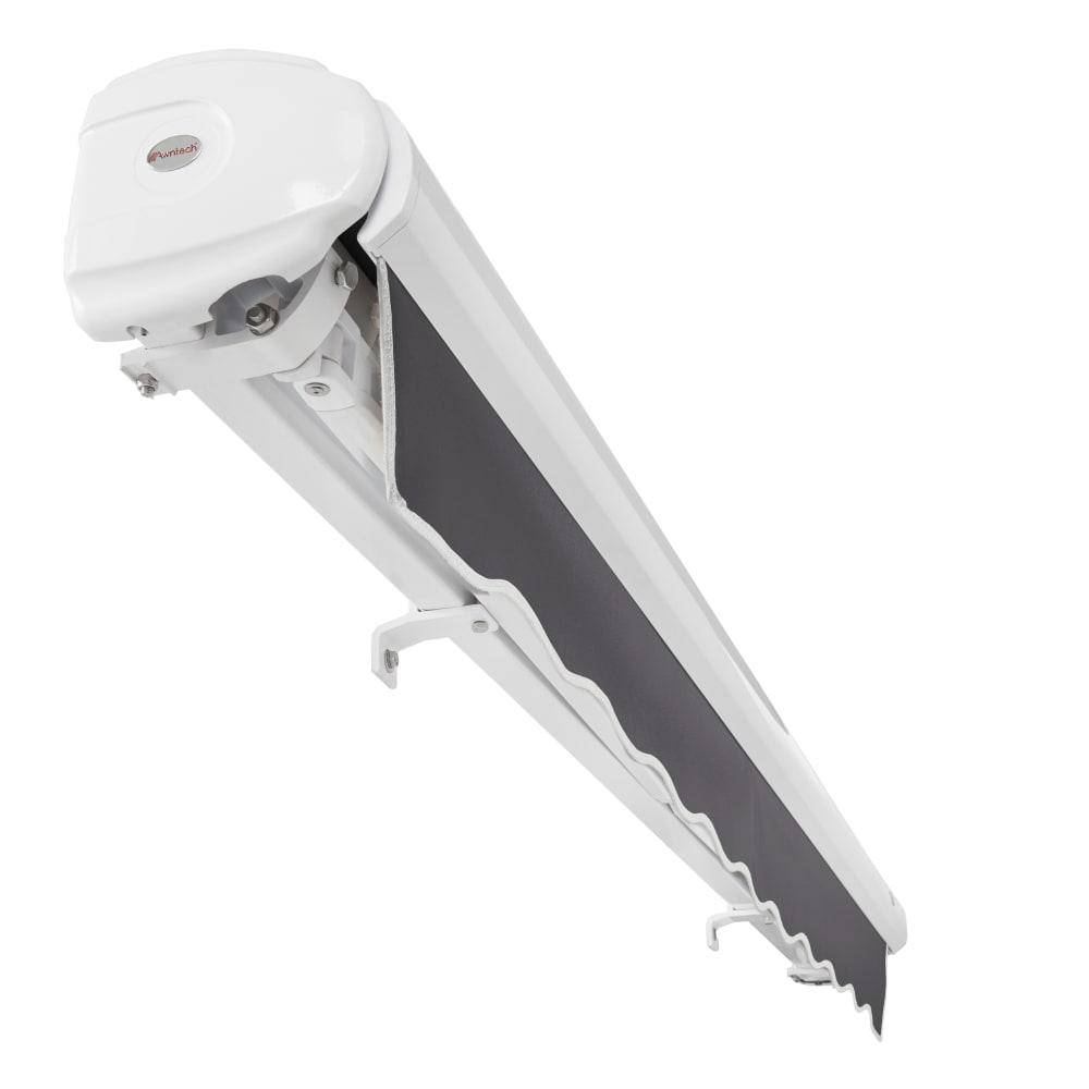 12' x 10' Full Cassette Right Motorized Patio Retractable Awning, Gunmetal. Picture 5