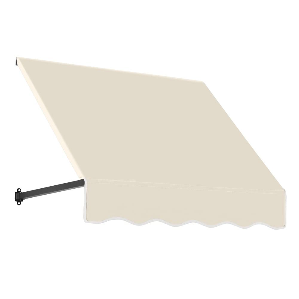 Awntech 4.375 ft Dallas Retro Fixed Awning Acrylic Fabric, Linen. Picture 1