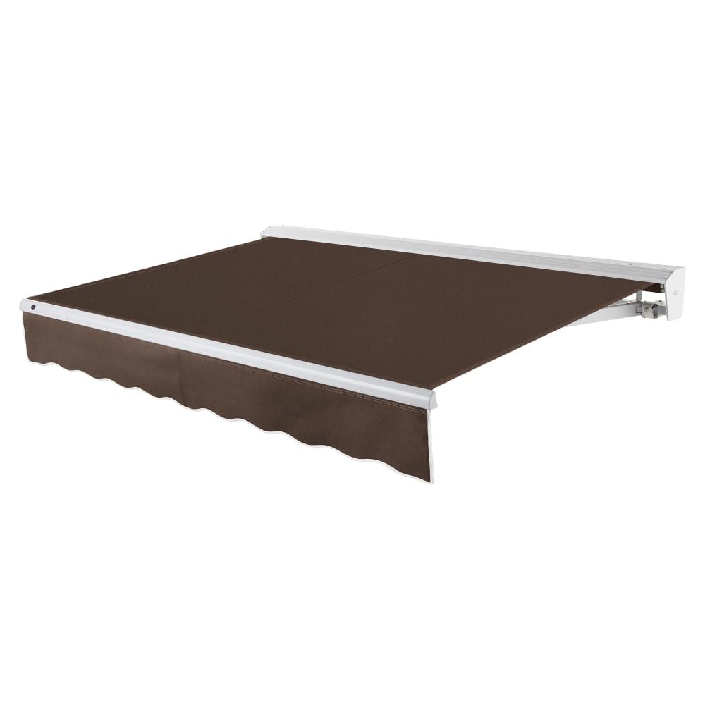 10' x 8' Destin Left Motor Left Motorized Patio Retractable Awning, Brown. Picture 1