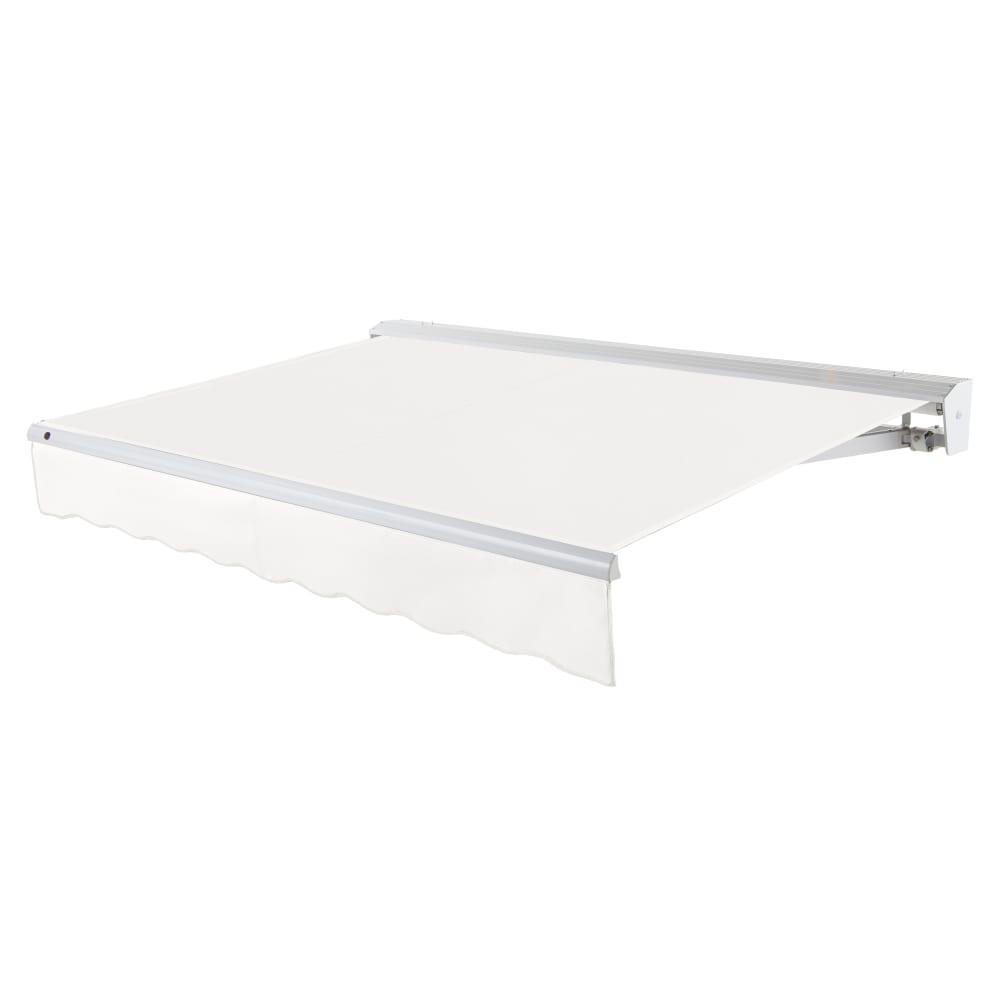 10' x 8' Destin Left Motor Left Motorized Patio Retractable Awning, White. Picture 1