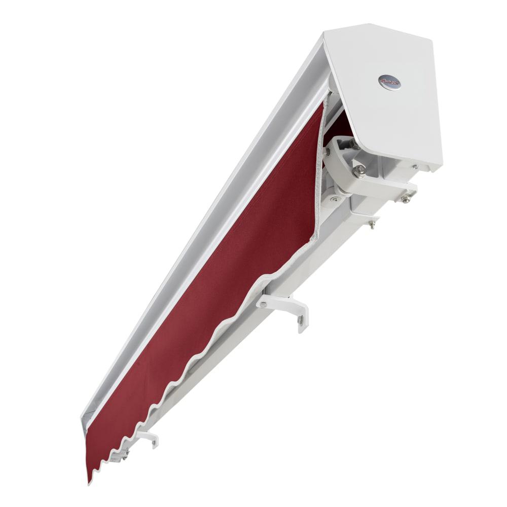 10' x 8' Destin Left Motor Left Motorized Patio Retractable Awning, Burgundy. Picture 5