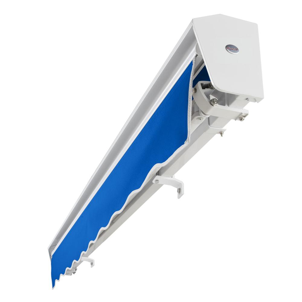 10' x 8' Destin Left Motor Left Motorized Patio Retractable Awning, Bright Blue. Picture 5