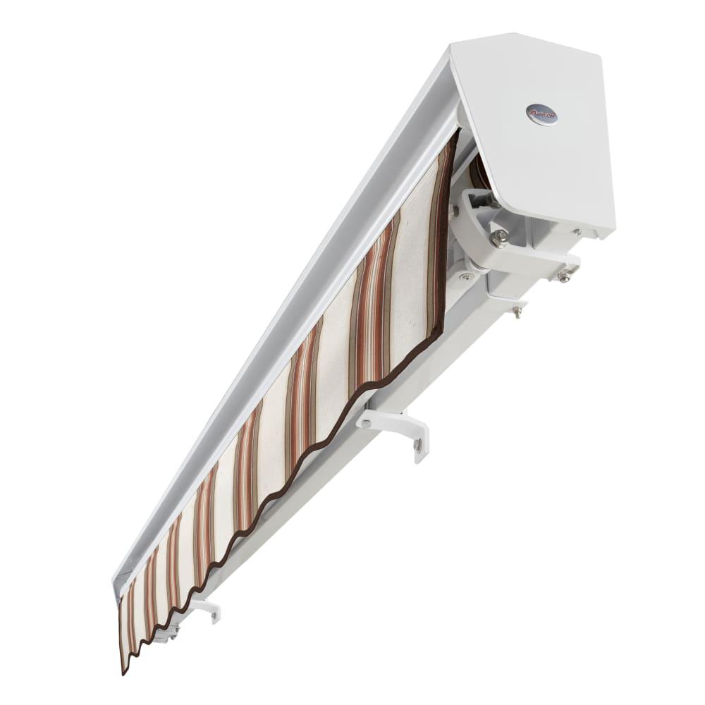 Destin Left Motorized Patio Retractable Awning, Brown/Tan/Terracotta Multi. Picture 5
