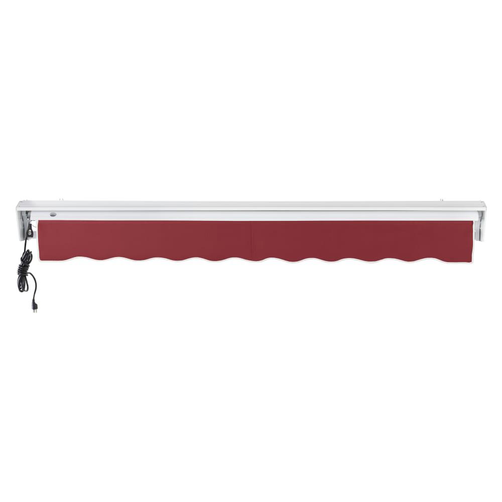 10' x 8' Destin Left Motor Left Motorized Patio Retractable Awning, Burgundy. Picture 4
