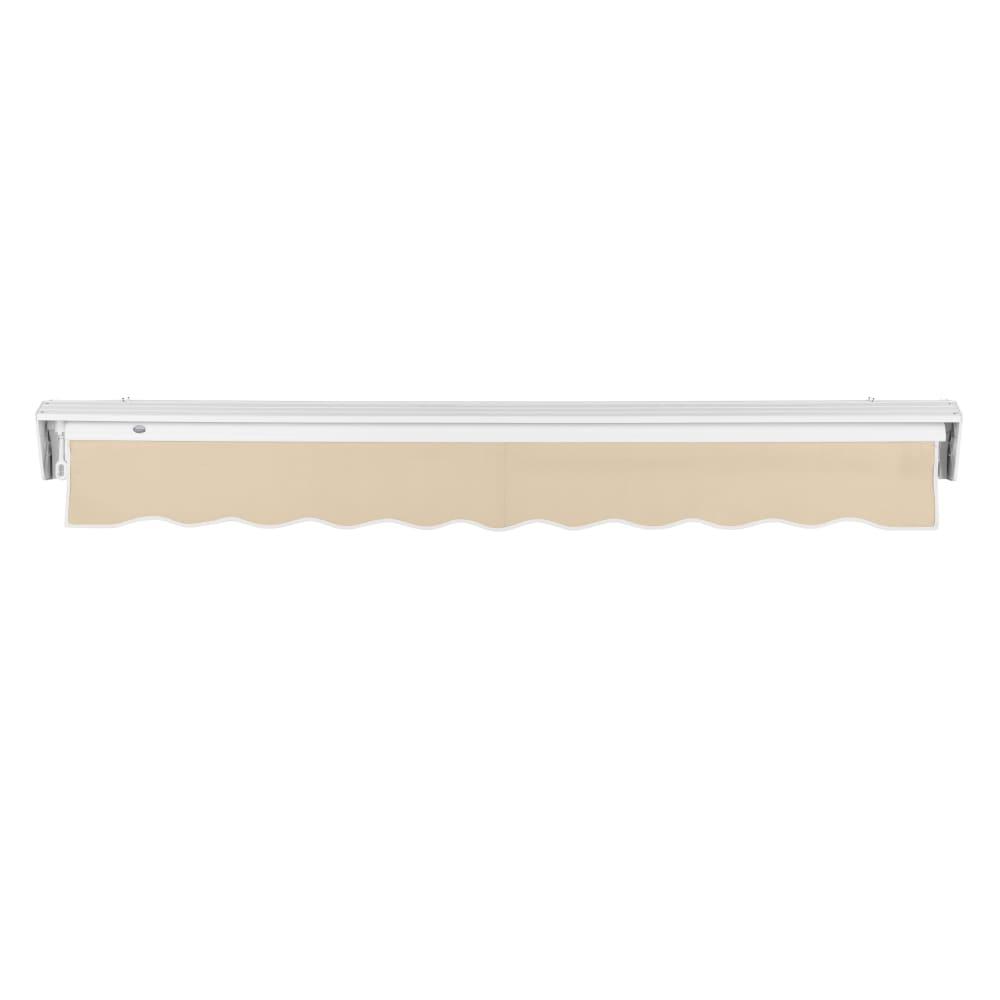 10' x 8' Destin Manual Manual Patio Retractable Awning Acrylic Fabric, Tan. Picture 4