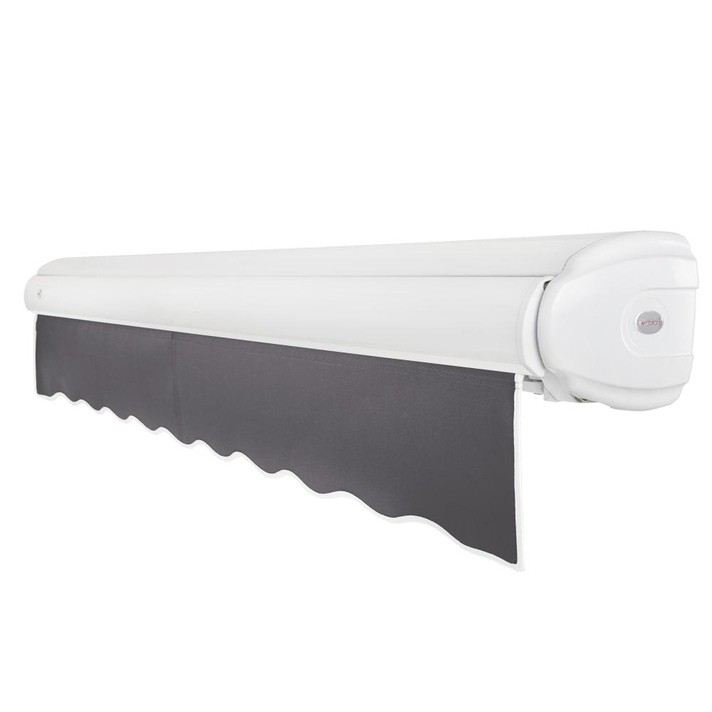 10' x 8' Full Cassette Left Motorized Patio Retractable Awning, Gunmetal. Picture 2