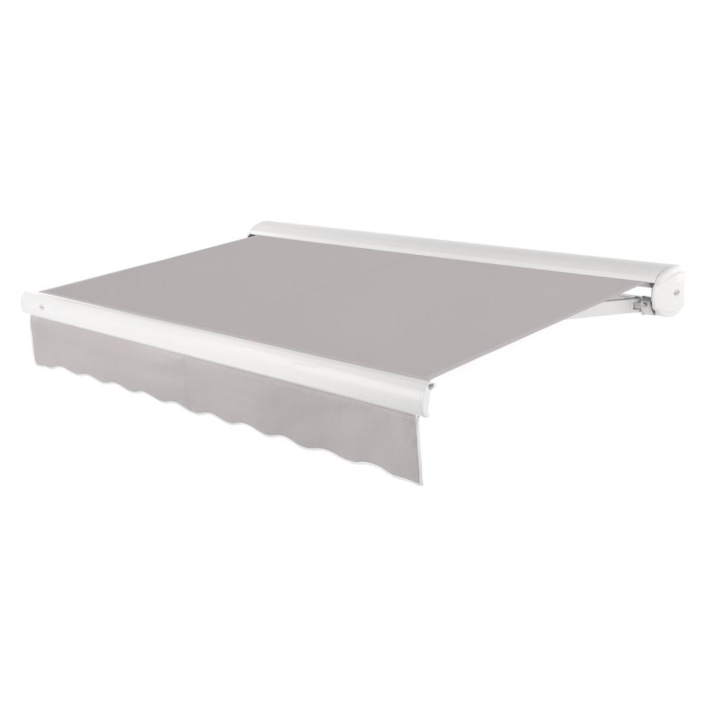 10' x 8' Full Cassette Left Motor Left Motorized Patio Retractable Awning, Gray. Picture 1