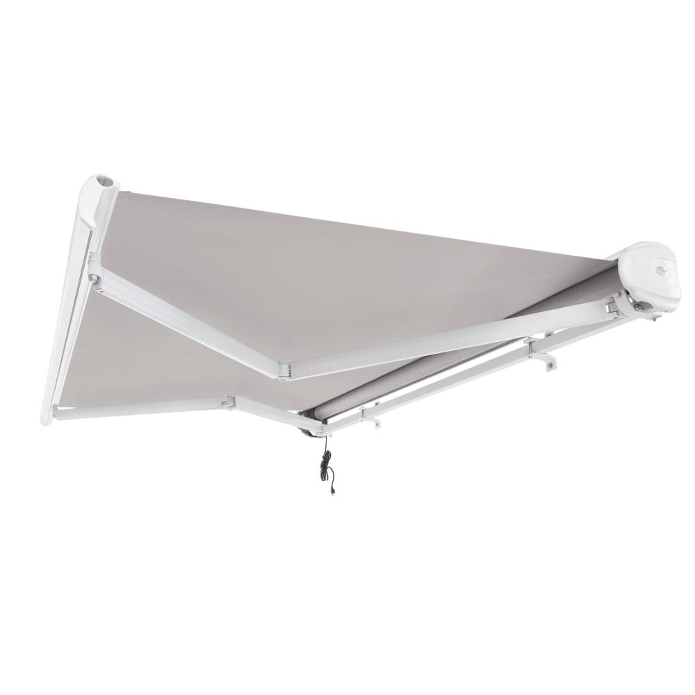 10' x 8' Full Cassette Left Motor Left Motorized Patio Retractable Awning, Gray. Picture 7