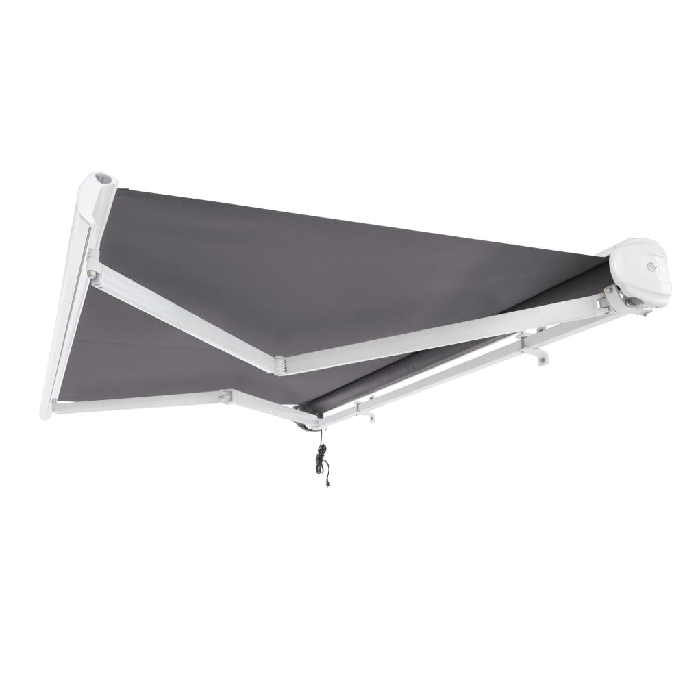 10' x 8' Full Cassette Left Motorized Patio Retractable Awning, Gunmetal. Picture 7