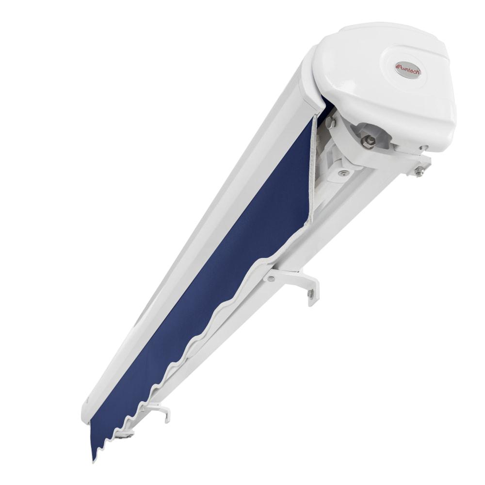 10' x 8' Full Cassette Left Motor Left Motorized Patio Retractable Awning, Navy. Picture 5