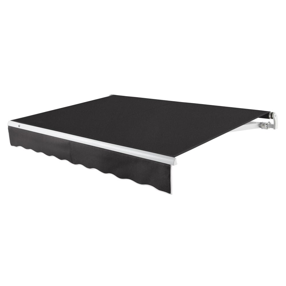 10' x 8' Maui Left Motor Left Motorized Patio Retractable Awning, Black. Picture 1