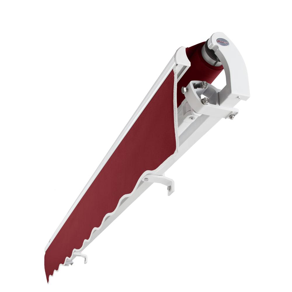10' x 8' Maui Left Motor Left Motorized Patio Retractable Awning, Burgundy. Picture 5