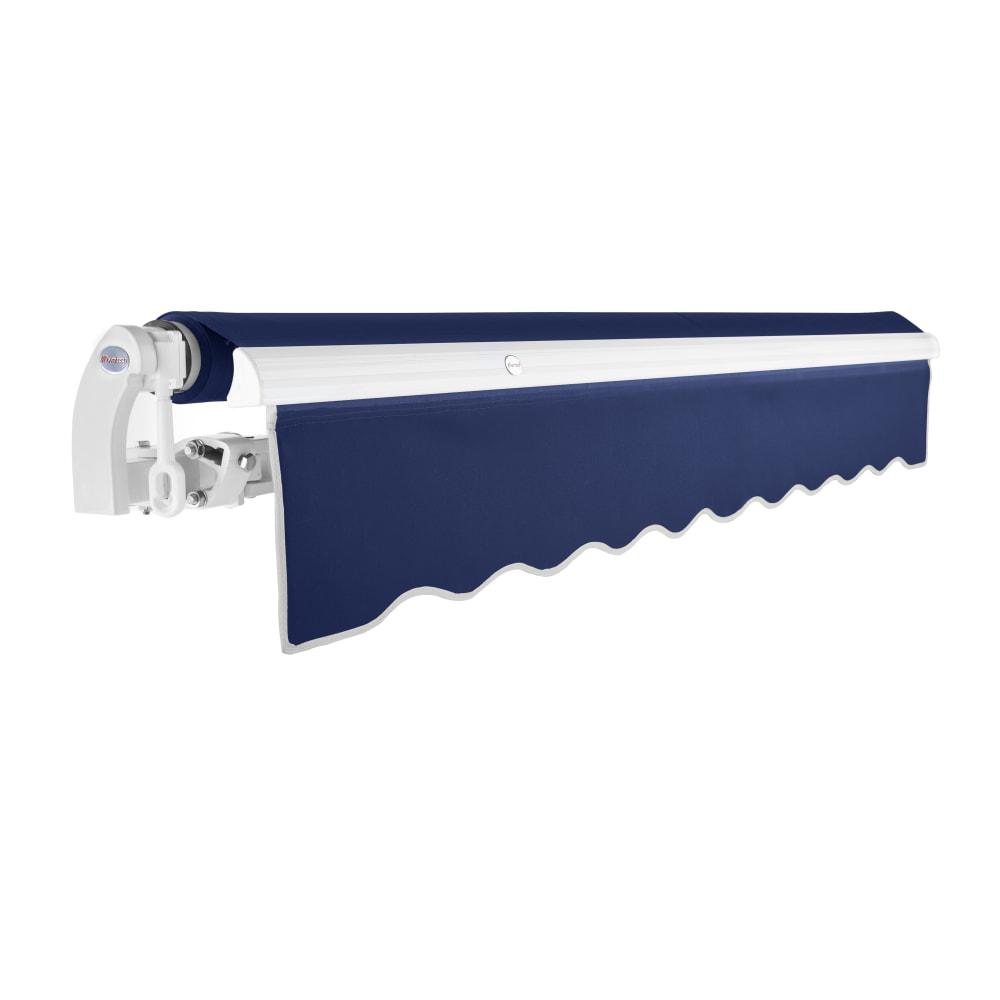 10' x 8' Maui Manual Manual Patio Retractable Awning Acrylic Fabric, Navy. Picture 2