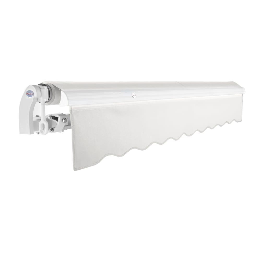 10' x 8' Maui Manual Manual Patio Retractable Awning Acrylic Fabric, White. Picture 2