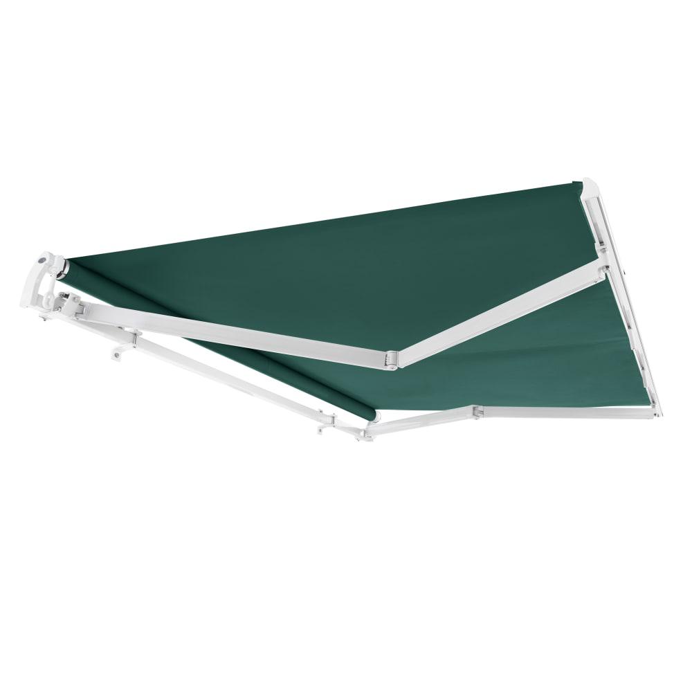 10' x 8' Maui Manual Manual Patio Retractable Awning Acrylic Fabric, Forest. Picture 7