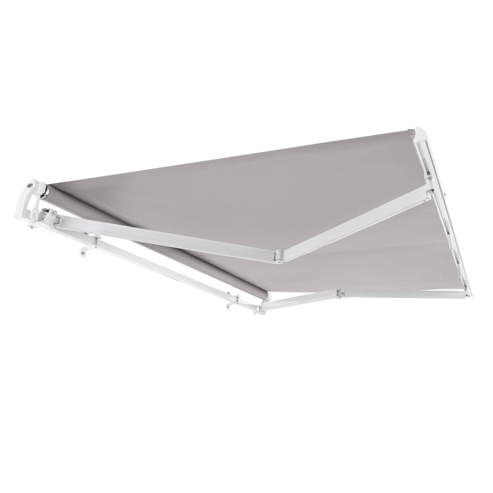 10' x 8' Maui Manual Manual Patio Retractable Awning Acrylic Fabric, Gray. Picture 7