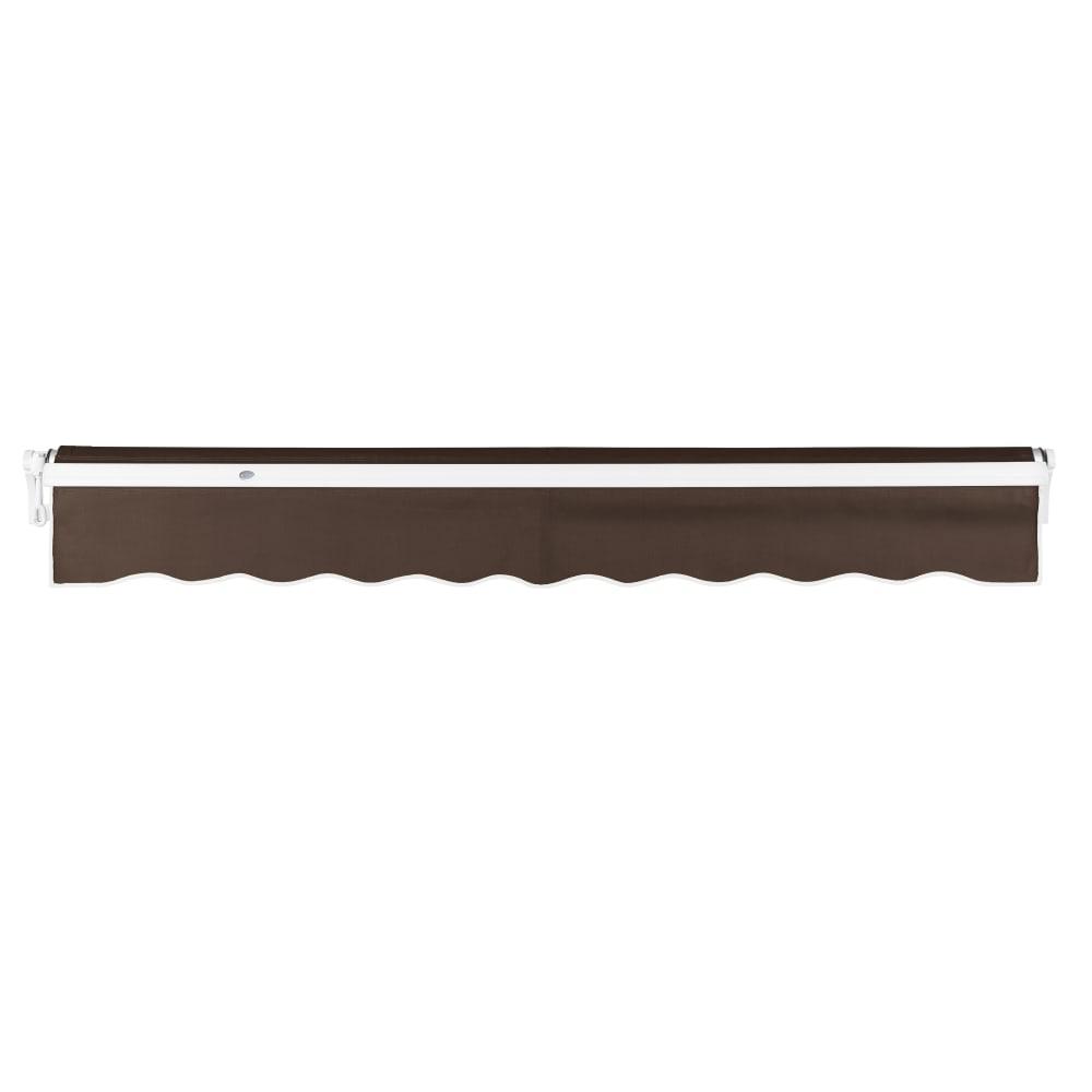 10' x 8' Maui Manual Manual Patio Retractable Awning Acrylic Fabric, Brown. Picture 4