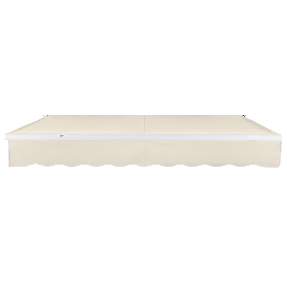 10' x 8' Maui Manual Manual Patio Retractable Awning Acrylic Fabric, Linen. Picture 3