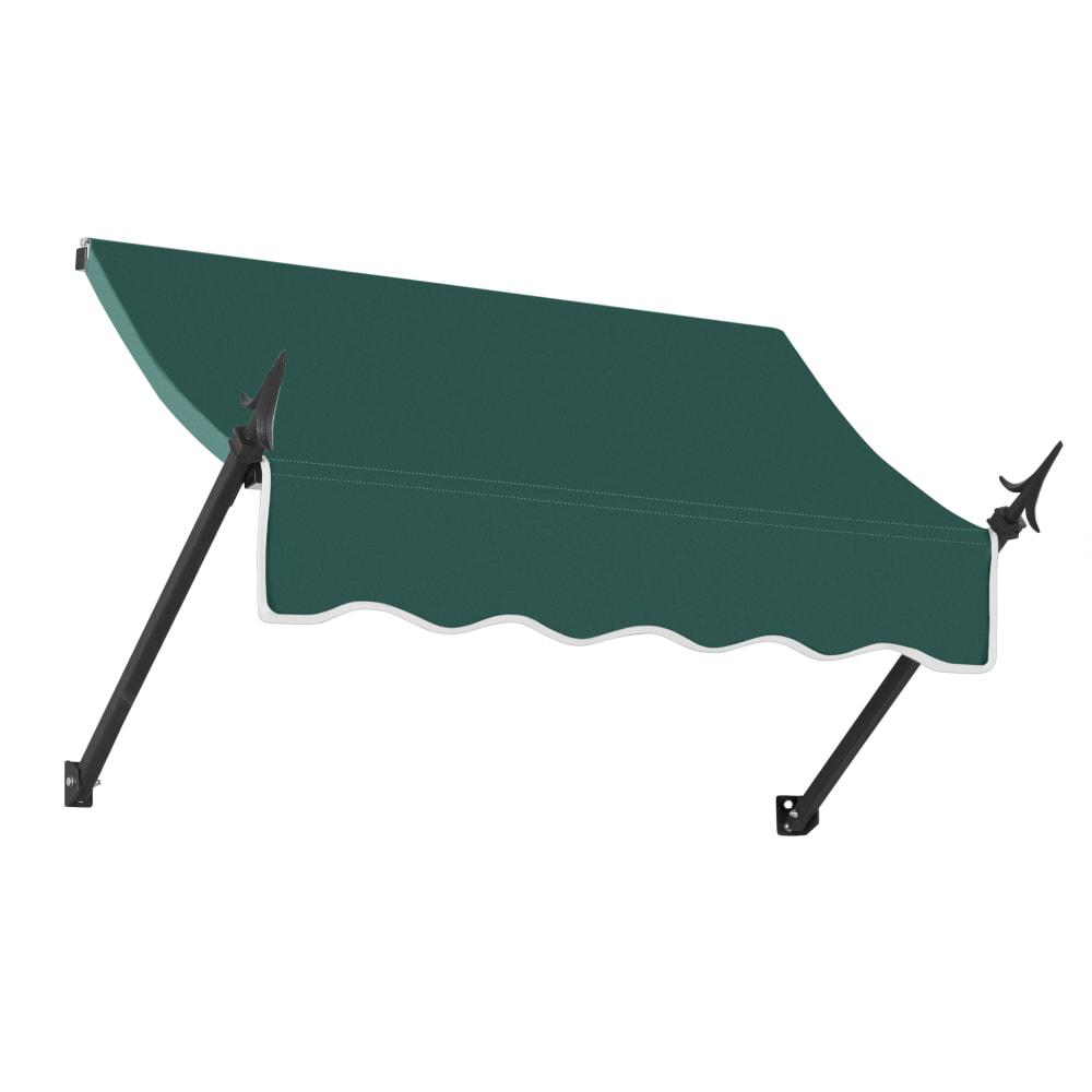 Awntech 3.375 ft New Orleans Fixed Awning Acrylic Fabric, Forest. Picture 1