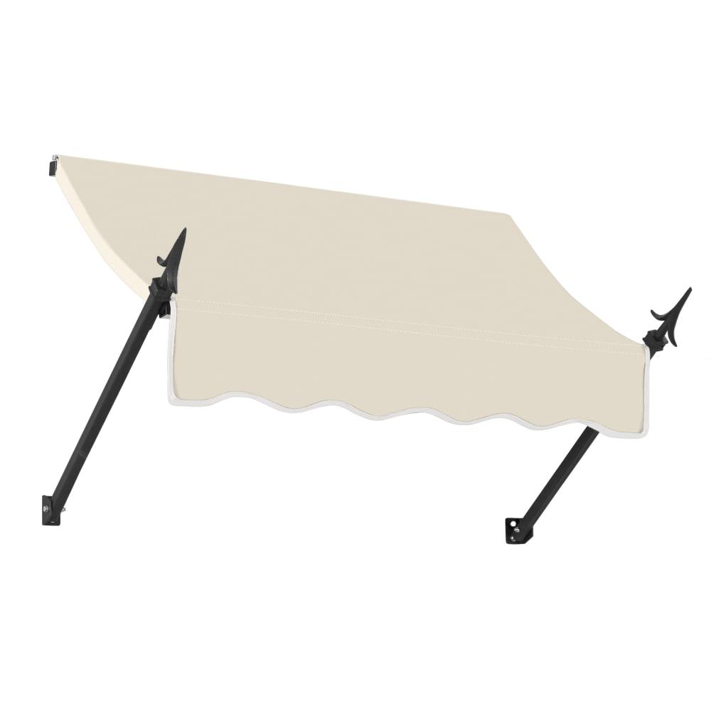 Awntech 3.375 ft New Orleans Fixed Awning Acrylic Fabric, Linen. Picture 1