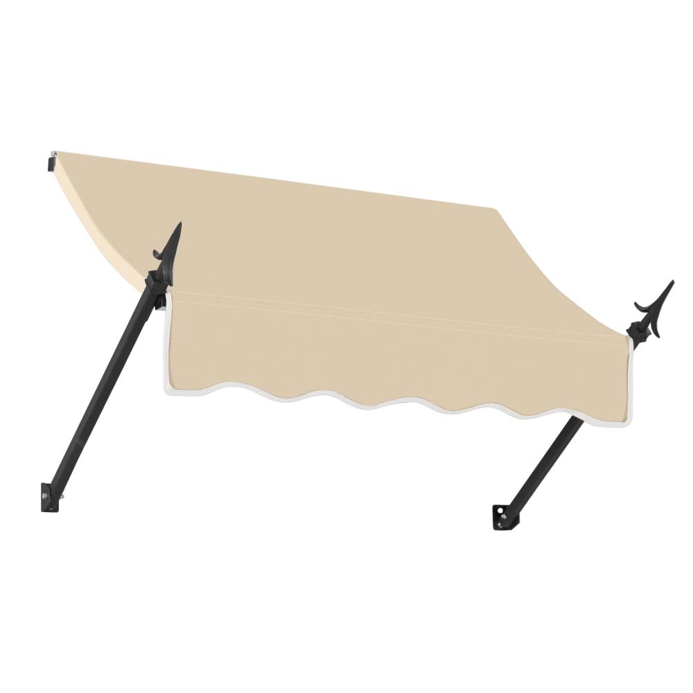 Awntech 3.375 ft New Orleans Fixed Awning Acrylic Fabric, Tan. Picture 1