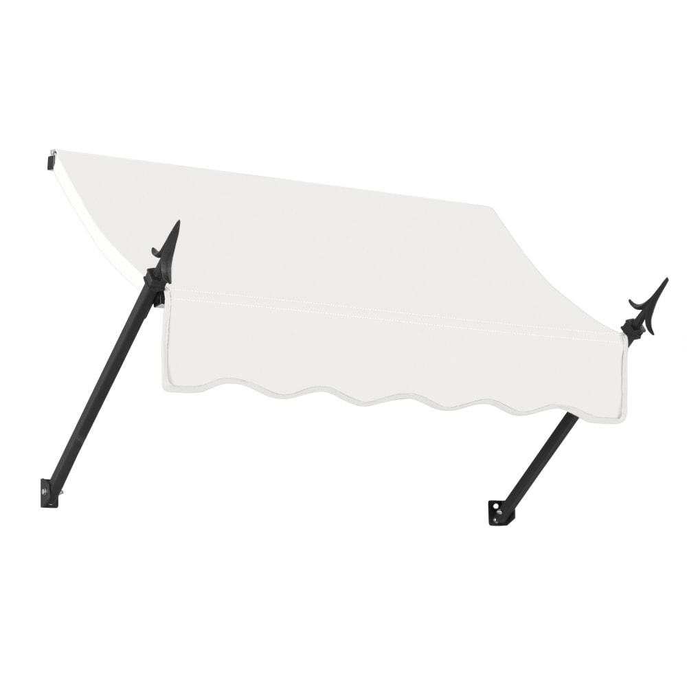 Awntech 4.375 ft New Orleans Fixed Awning Acrylic Fabric, White. Picture 1