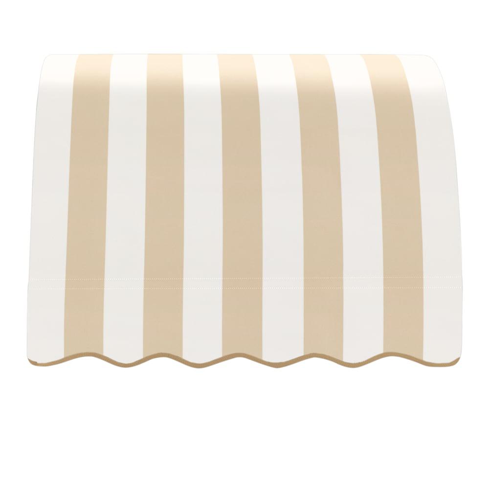 Awntech 3.375 ft Savannah Fixed Awning Acrylic Fabric, Linen/White Stripe. Picture 2