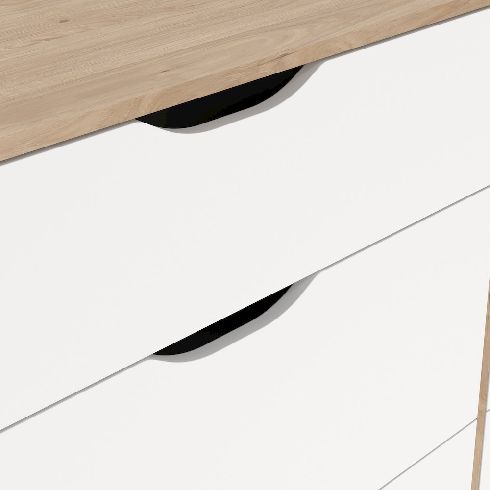 Ikast 6 Drawer Double Dresser, Jackson Hickory/White. Picture 8
