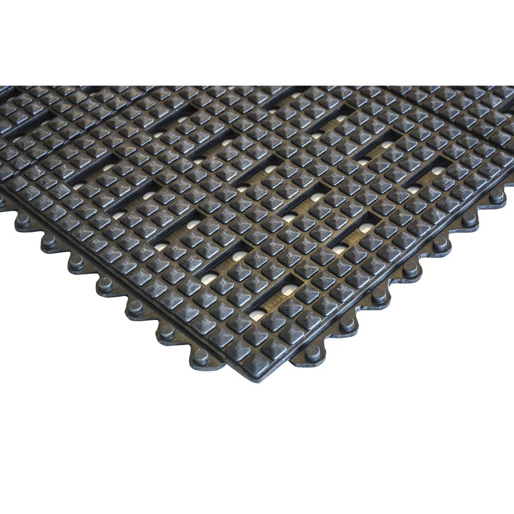 3 x 3 Foot Anti-Fatigue Interlocking Rubber Mats - 4 Pack. Picture 4