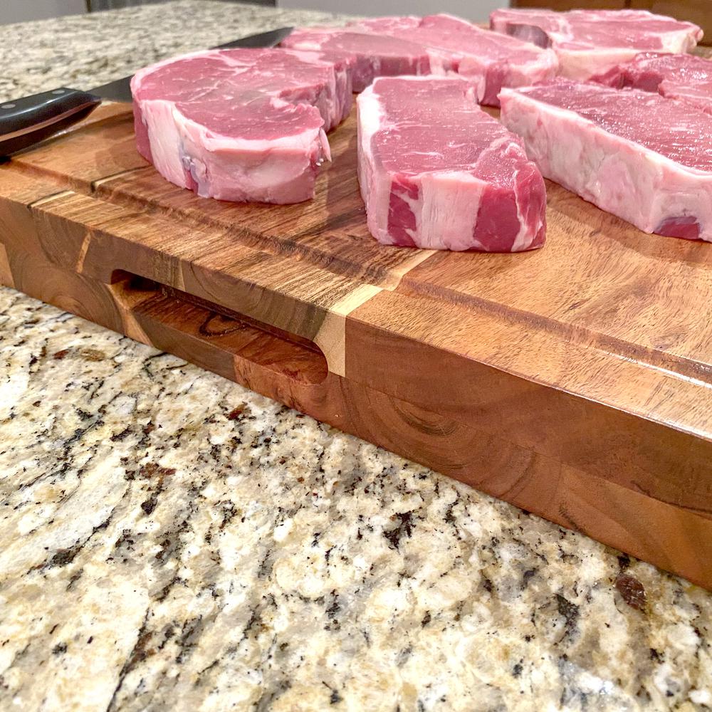 Acacia Wood Cutting Board 21 in. x 18 in.. Picture 4