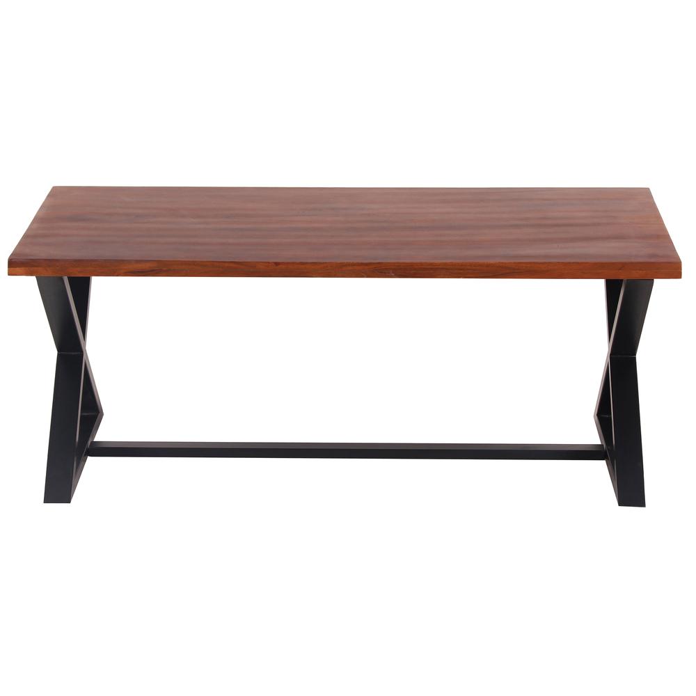 AmeriHome Acacia Cross Leg Coffee Table. Picture 3
