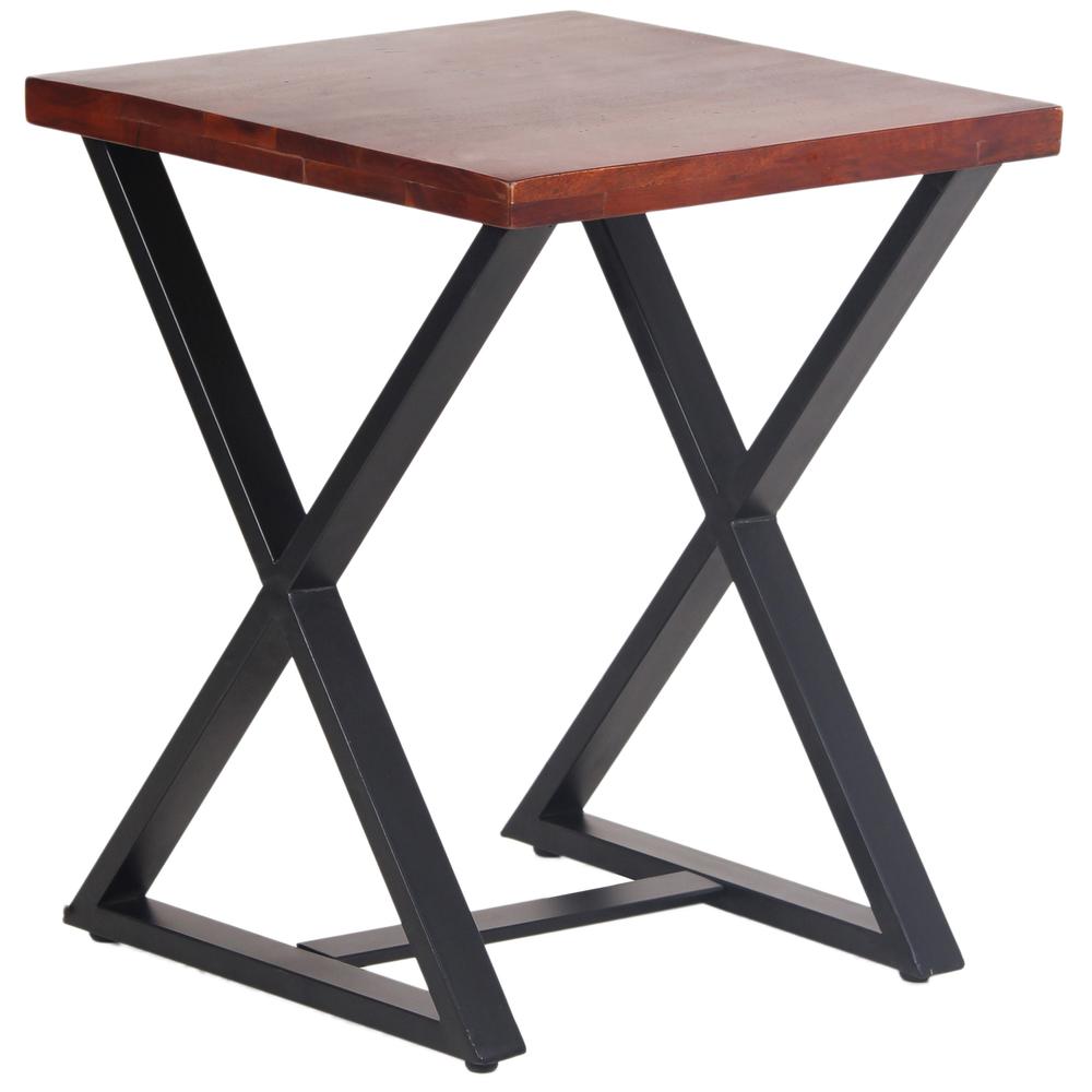 AmeriHome Acacia Cross Leg Side Table. Picture 1