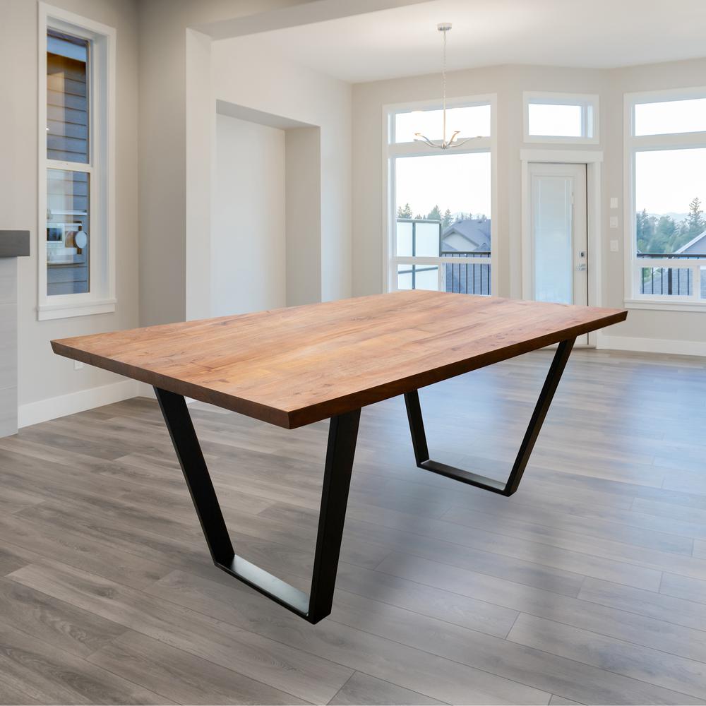 AmeriHome Acacia Wood 63 inch Dining Table. Picture 3